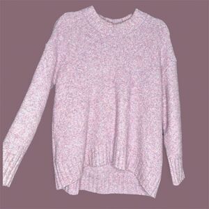 Old Navy Women's Cotton Candy Bubblegum Chunky Cozy Fuzzy-Knit Oversized Sweater